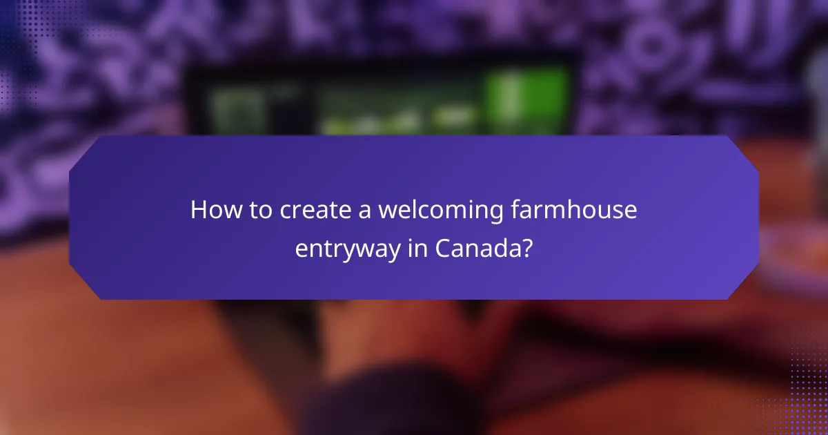 How to create a welcoming farmhouse entryway in Canada?